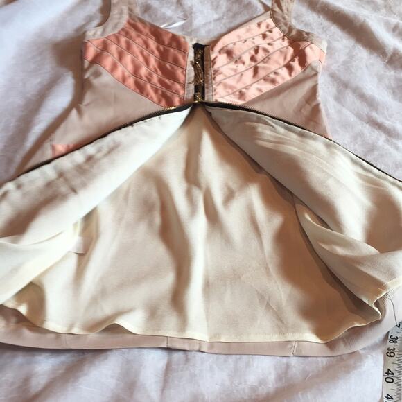 Wish pink patterned exposed zipper sheath dress, small - Picture 7 of 8